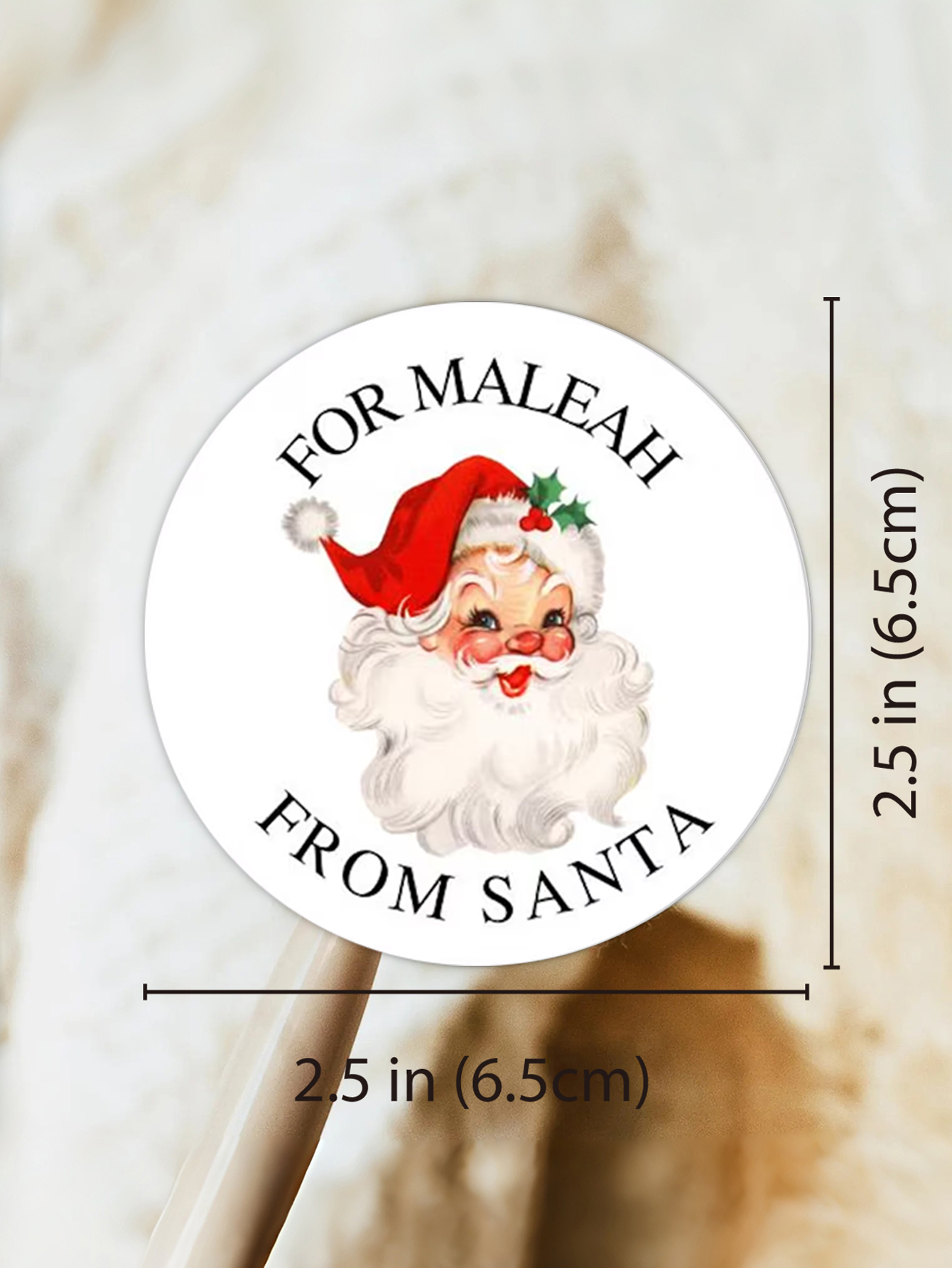 Customize personalized Santa Claus stickers
